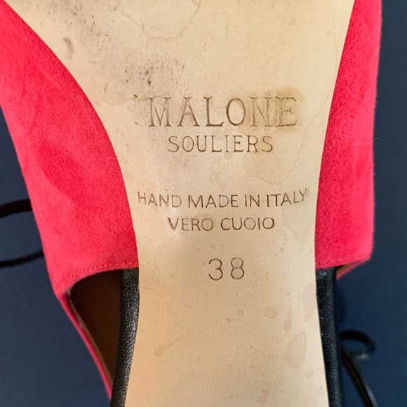 Malone Souliers MONTANA Lace-Up pink suede pumps - Picture 6 of 6